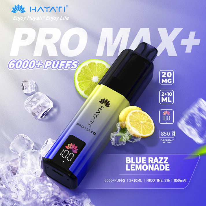 Box of 5 Hayati Pro Max Plus 6000 Puffs Disposable Vapes – Rechargeable, Long-Lasting, Multiple Flavors