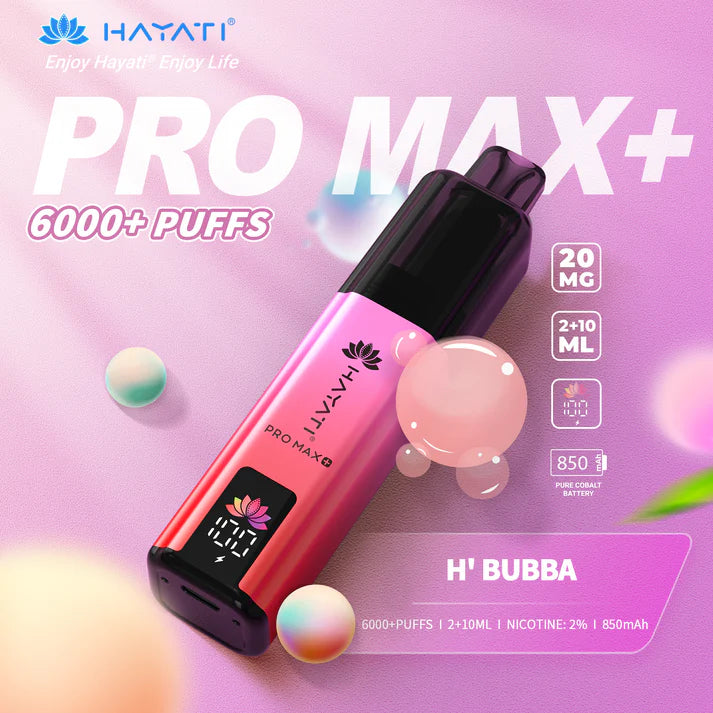 Box of 5 Hayati Pro Max Plus 6000 Puffs Disposable Vapes – Rechargeable, Long-Lasting, Multiple Flavors