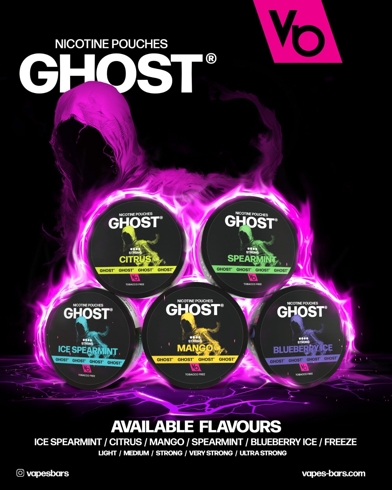 VB GHOST Nic Pouches 25mg [Sleeve of 10]