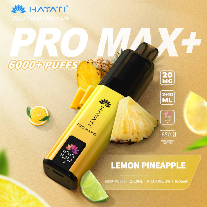 Box of 5 Hayati Pro Max Plus 6000 Puffs Disposable Vapes – Rechargeable, Long-Lasting, Multiple Flavors