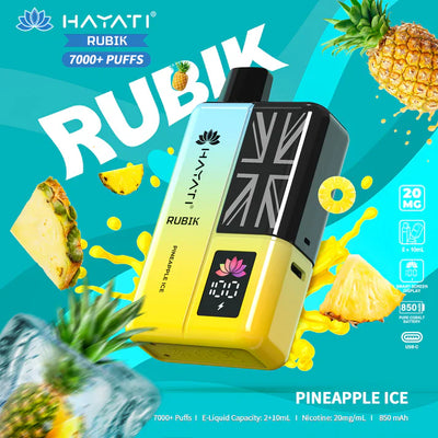 Hayati Rubik 7000 Puffs Vape Kit – Pineapple Ice