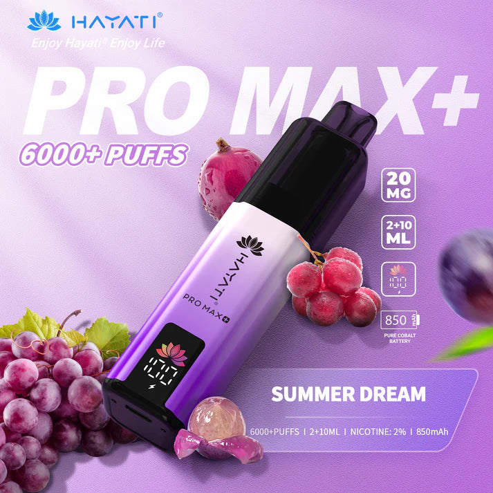 Box of 5 Hayati Pro Max Plus 6000 Puffs Disposable Vapes – Rechargeable, Long-Lasting, Multiple Flavors