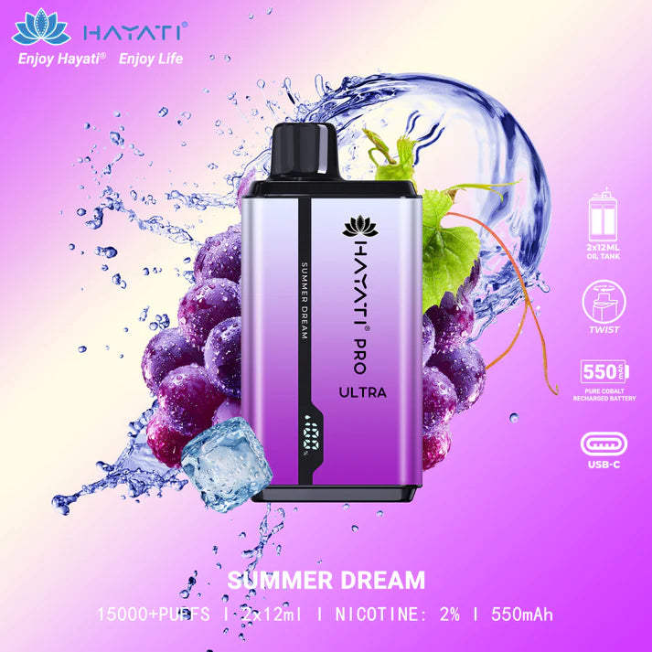 Pro Ultra Puff Hayati Pro Ultra 15K Puff | Last Stock | 20mg | Box of 10 – Astro Vapes