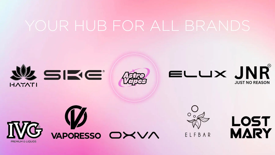Top vape brands at Astro Vapes - Hayati, JNR, SKE, OXVA, Elux and IVG