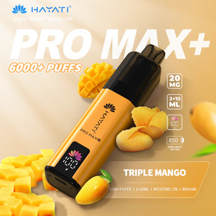 Box of 5 Hayati Pro Max Plus 6000 Puffs Disposable Vapes – Rechargeable, Long-Lasting, Multiple Flavors