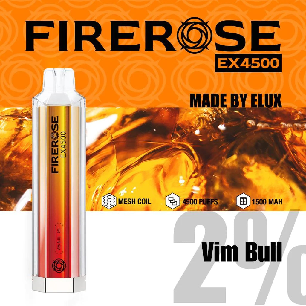 Fire-rose 4500 Puff 20mg [Full Box of 10]