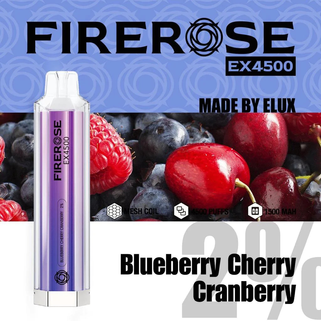 FireRose 4500 Puff 20mg [Full Box of 10]