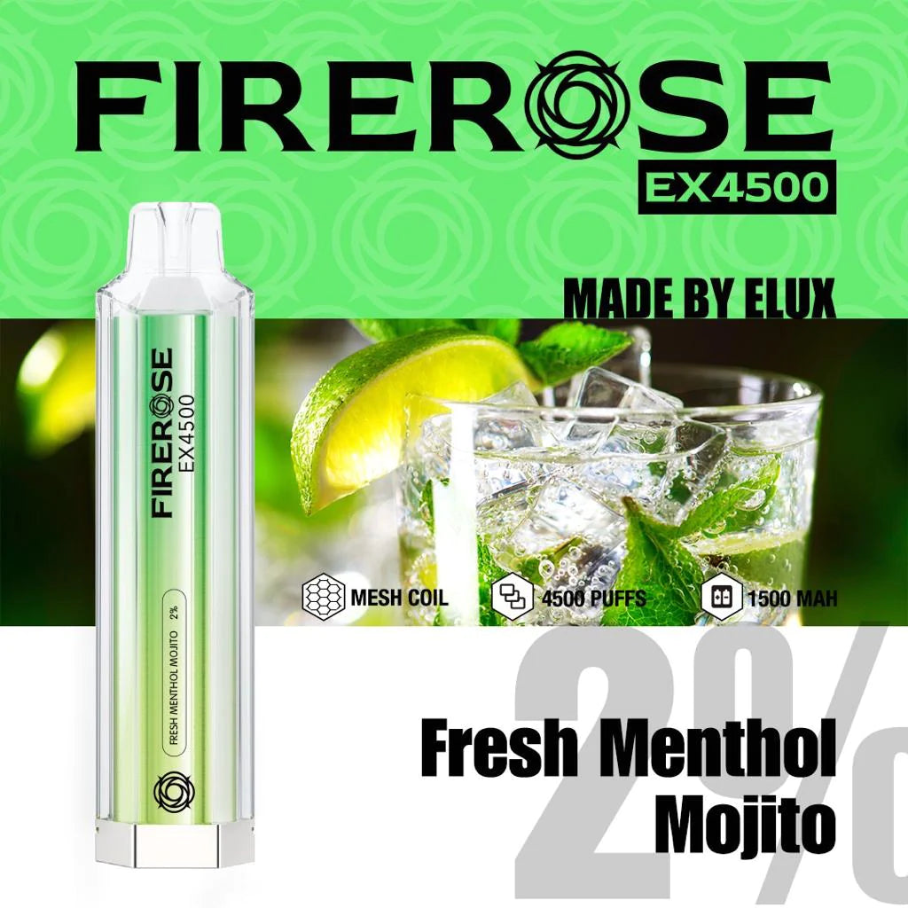 FireRose 4500 Puff 20mg [Full Box of 10]