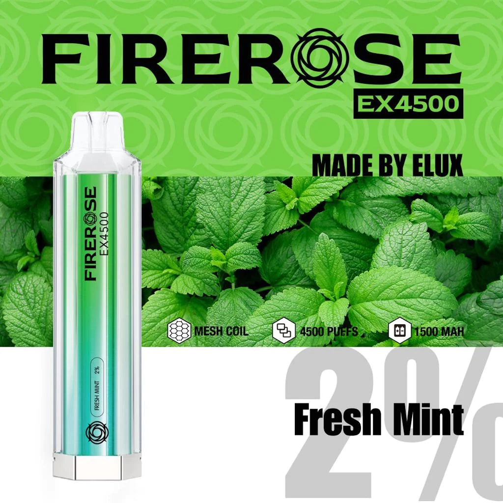 Fire-rose 4500 Puff 20mg [Full Box of 10]