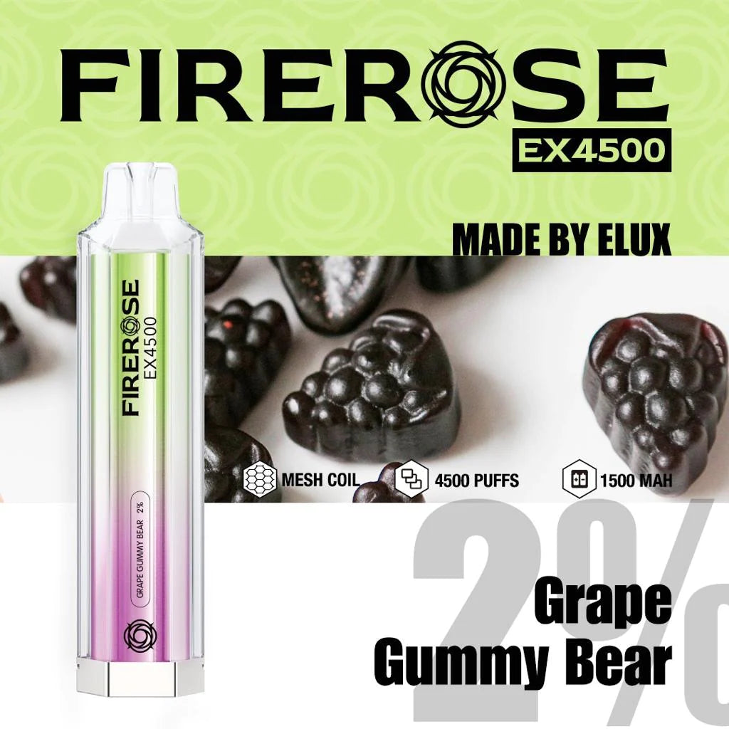 FireRose 4500 Puff 20mg [Full Box of 10]