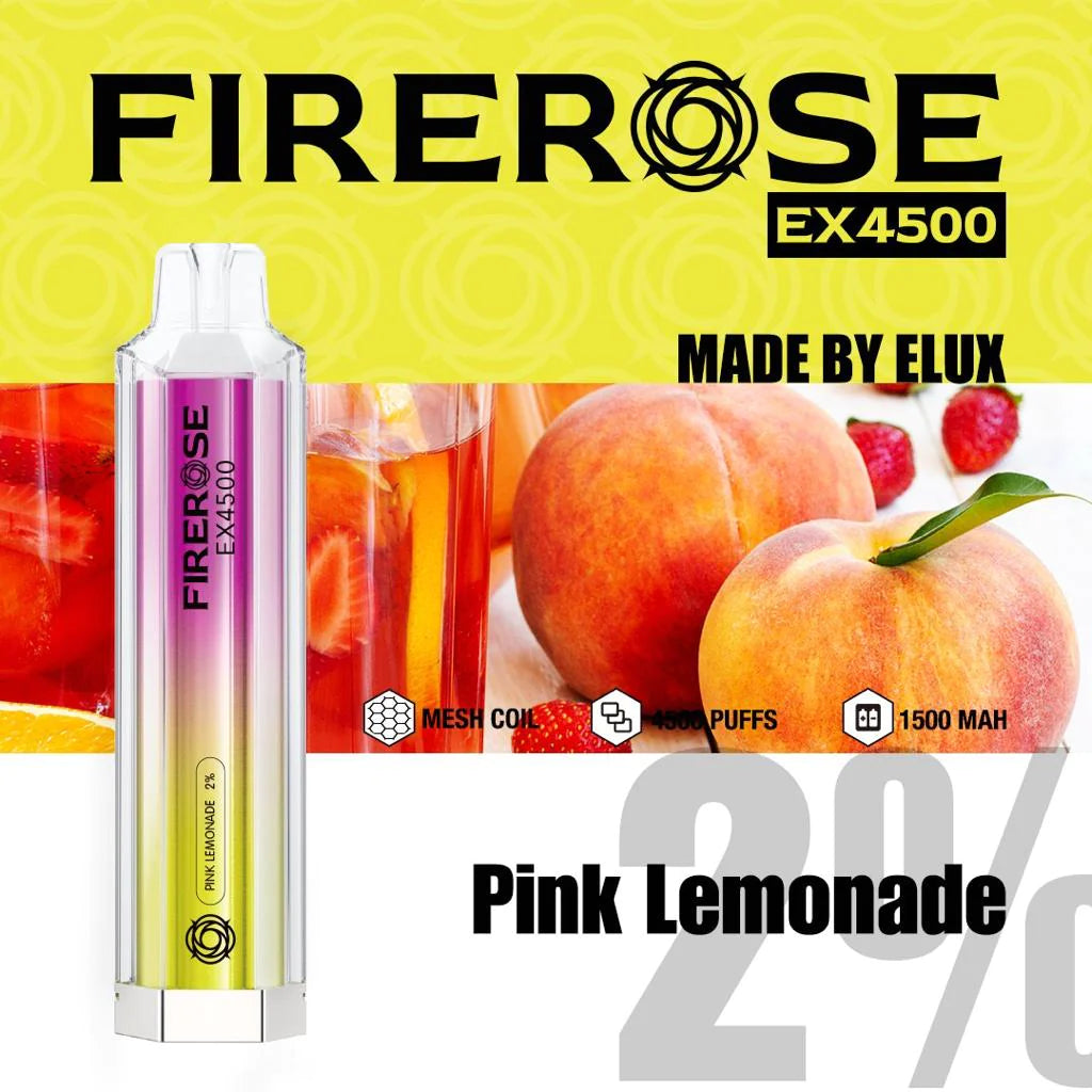 Fire-rose 4500 Puff 20mg [Full Box of 10]