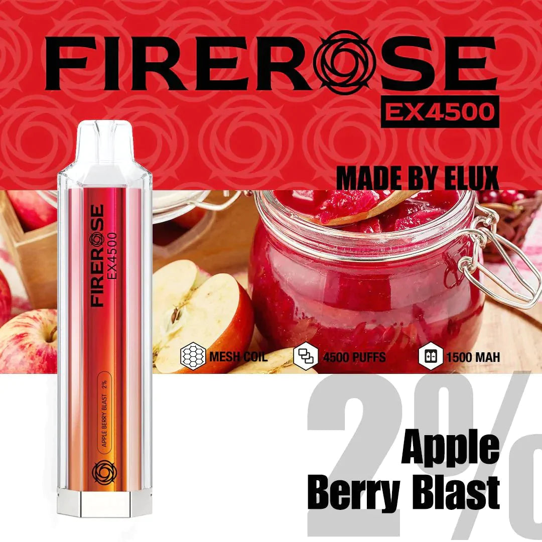 Fire-rose 4500 Puff 20mg [Full Box of 10]