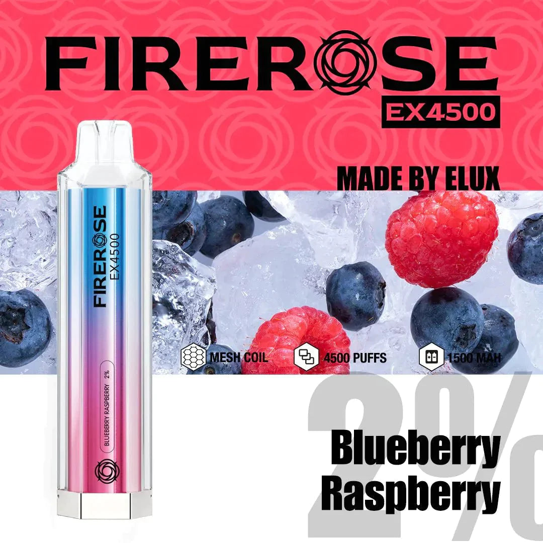 FireRose 4500 Puff 20mg [Full Box of 10]